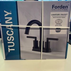 Tuscany Forden Two-Handle 4” Matte Black Bathroom Faucet
